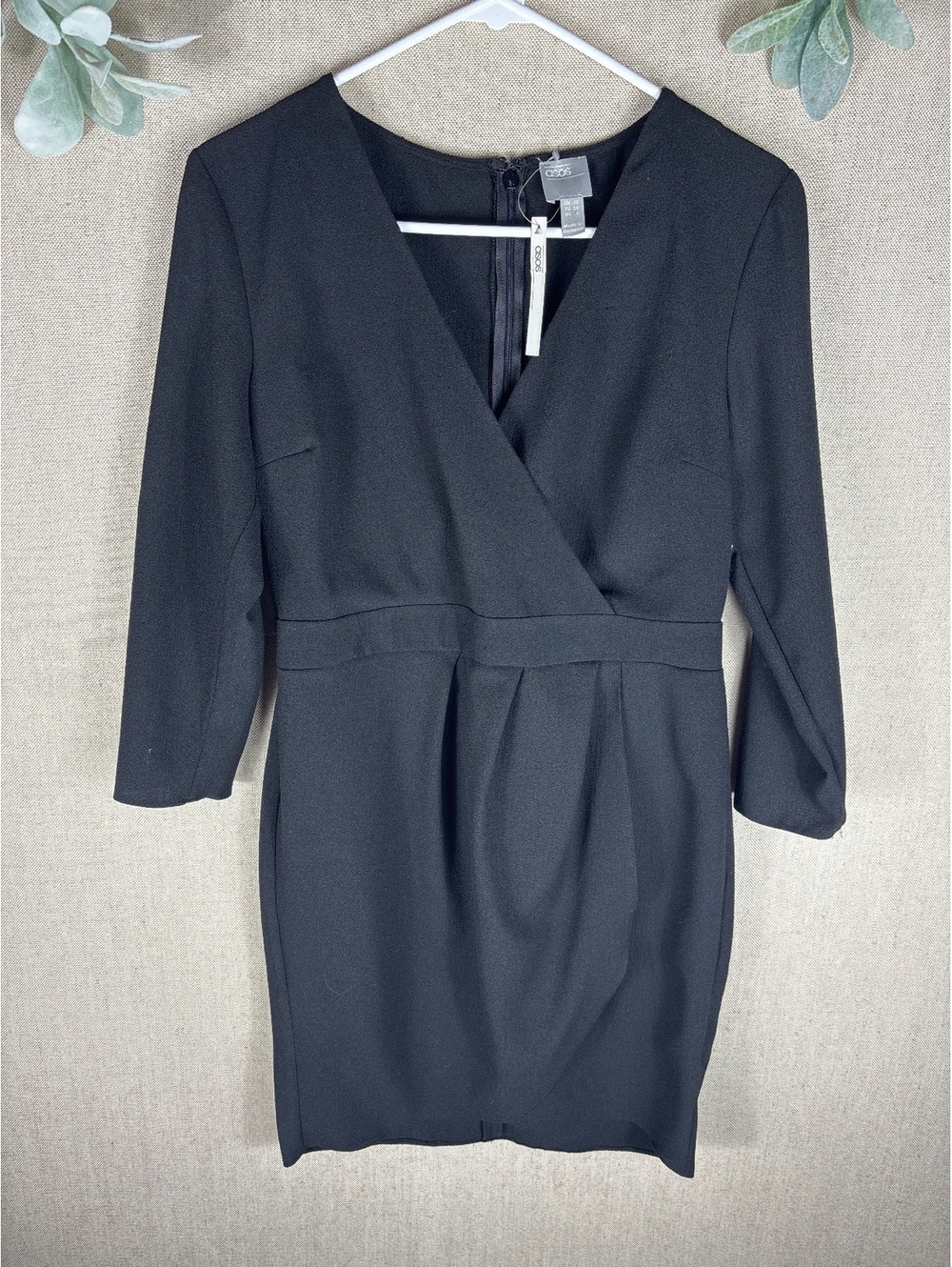 ASOS > New with Tags Black Sheath Wrap Dress 6